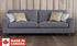 Fabric Sofa with Pull-Out Bed - Grey (Made In Canada)