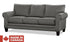 Fabric Sofa with Pull-Out Bed - Steel Grey (Made In Canada)