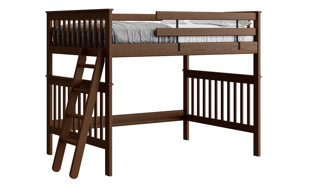 Canadian Made Solid Wood Loft Bunk Bed - Double - Classic | Brindle | Cloud | Espresso | Graphite | Storm