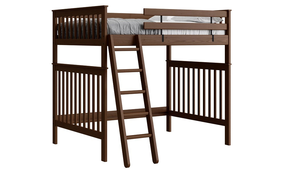 Canadian Made Solid Wood Loft Bunk Bed - Double - Classic | Brindle | Cloud | Espresso | Graphite | Storm
