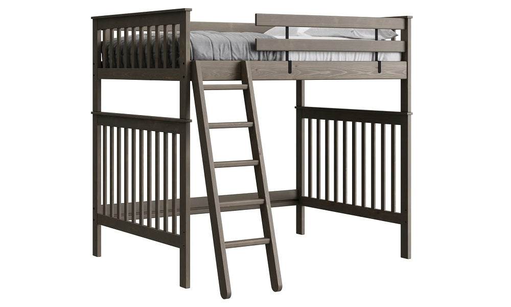 Canadian Made Solid Wood Loft Bunk Bed - Double - Classic | Brindle | Cloud | Espresso | Graphite | Storm