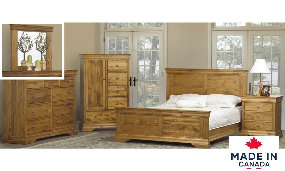 Solid Wood Canadian-Made Bedroom Furniture - Louis Rustique Classic