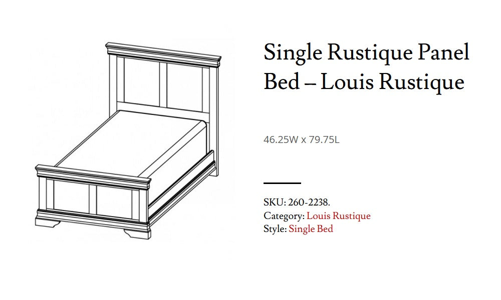Solid Wood Maple Canadian-Made Bedroom Furniture - Louis Rustique