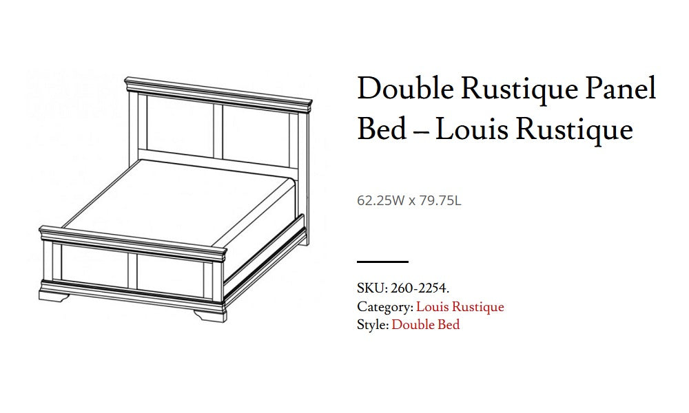 Meubles de chambre à coucher en érable massif, fabrication canadienne - Louis Rustique Classic
