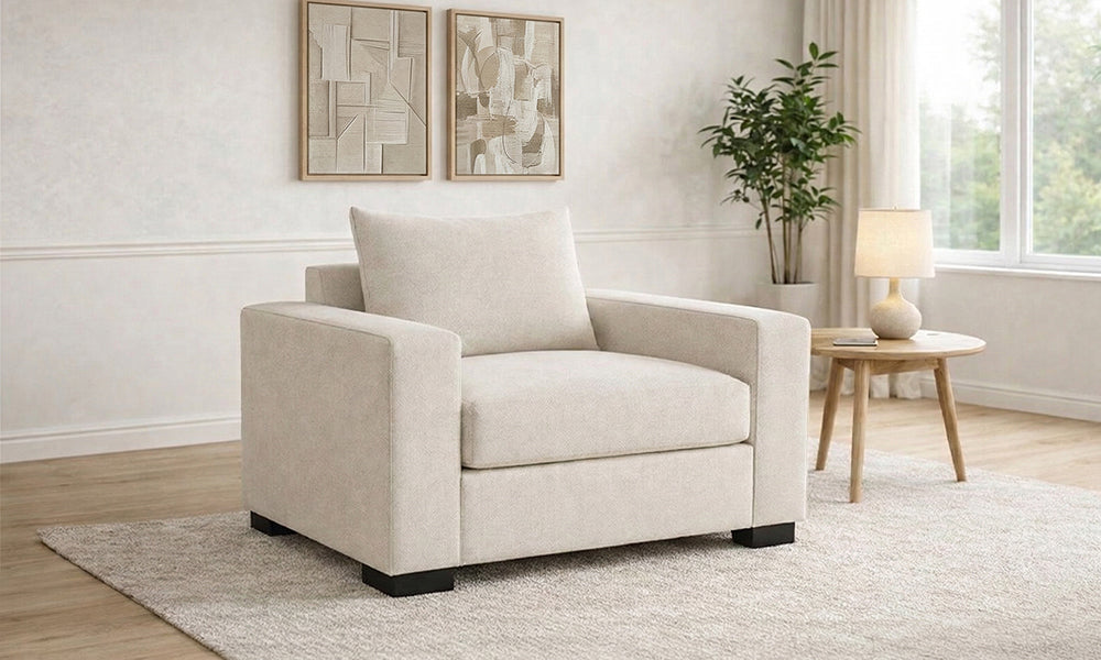 Chaise en tissu de luxe (Fabriquée au Canada)