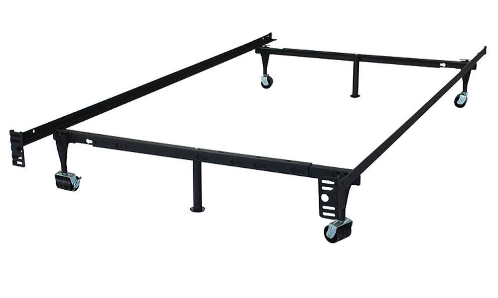 Deluxe Metal Bed Frame - Twin (4 Wheels, 2 Glides)