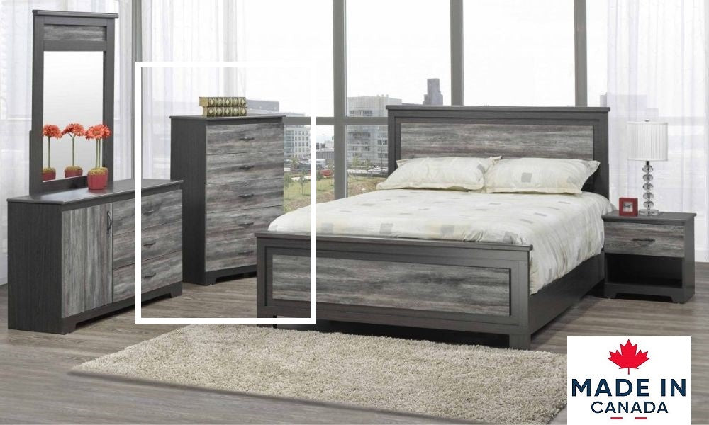 Canadian-Made Bedroom Furniture - Harvest Suede Grey