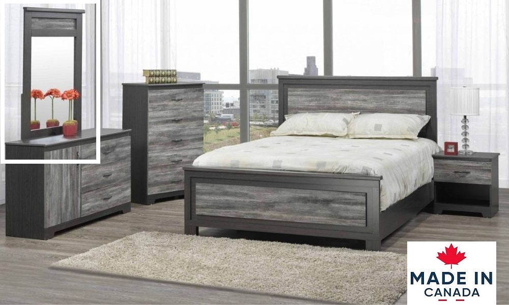 Canadian-Made Bedroom Furniture - Harvest Suede Grey