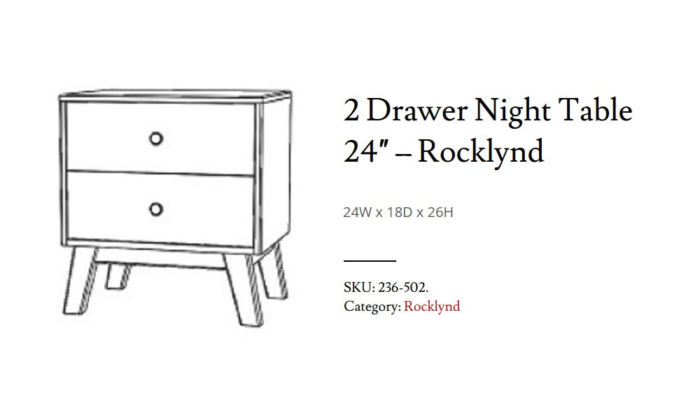 Meubles de chambre à coucher en érable massif, fabrication canadienne - Rocklynd Mocha