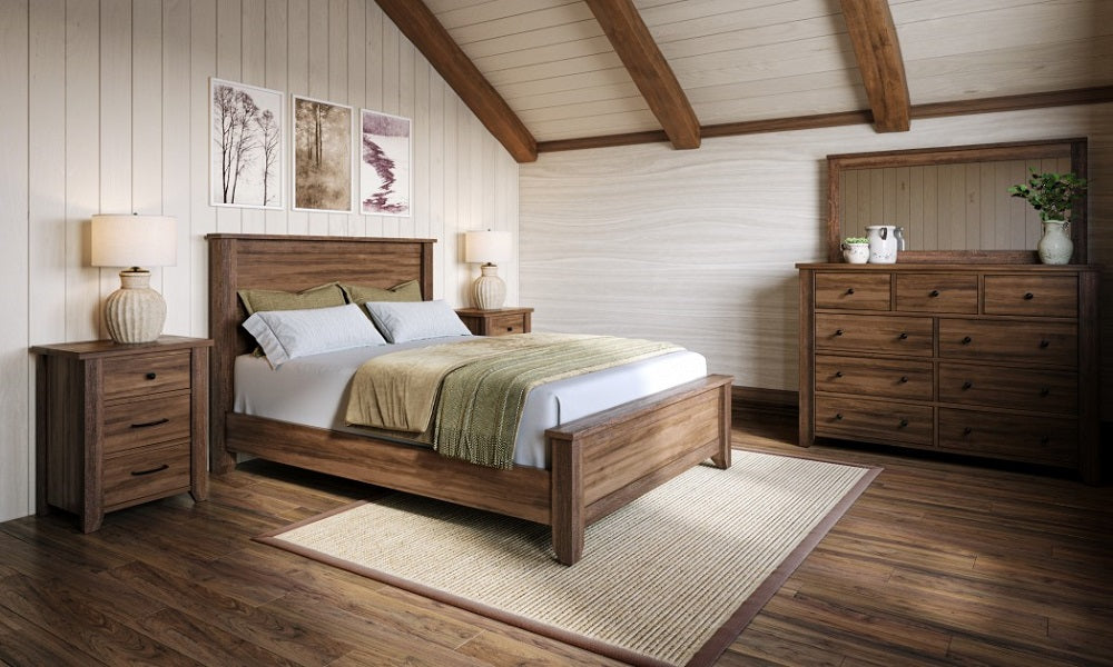 Solid Wood Maple Canadian-Made Bedroom Furniture - Rough Sawn