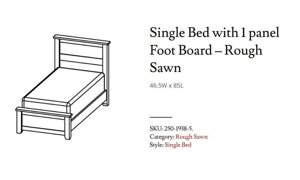 Solid Wood Maple Canadian-Made Bedroom Furniture - Rough Sawn