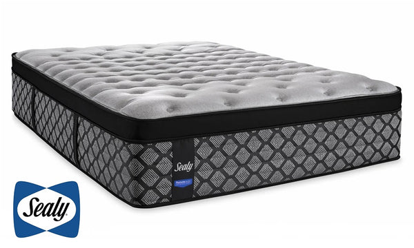 Matelas Sealy Posturepedic® East-Haven Euro Top en mousse à mémoire de forme au latex Bio-Gel, moelleux.