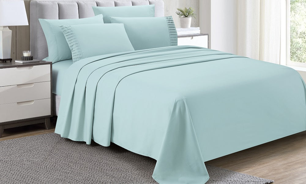 Live Well 6 Piece Eco Friendly Soft Bamboo Sheet Set - Aqua