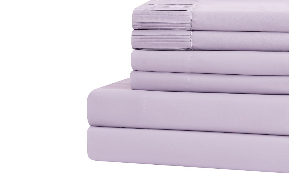 Live Well 6 Piece Eco Friendly Soft Bamboo Sheet Set - Lilac