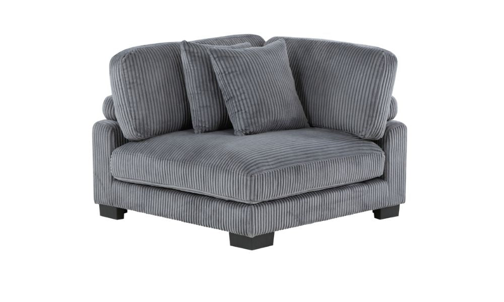 2-piece Modular Love Seat Gray