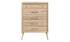 Solid Oak Wood Engineered and Veneer Bedroom Set - Natural oak - 5 Drawer Chest
