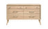 Solid Oak Wood Engineered and Veneer Bedroom Set - Natural oak - 6 Drawer Chest