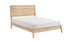 Solid Oak Wood Engineered and Veneer Bedroom Set - Natural oak - King Bed