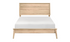 Solid Oak Wood Engineered and Veneer Bedroom Set - Natural oak - Queen Bed