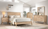 Solid Oak Wood Engineered and Veneer Bedroom Set - Natural oak