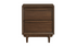 Solid Wood Engineered and Veneer Bedroom Set - Walnut Veneer - 2 Drawer Night Table