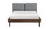 Solid Wood Engineered and Veneer Bedroom Set - Walnut Veneer - Queen Bed