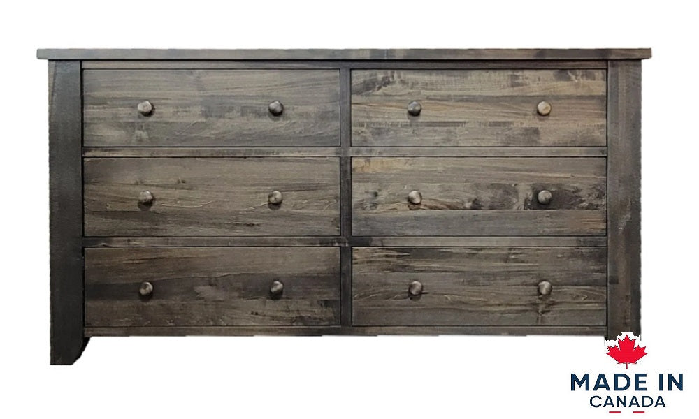 Solid Wood Maple Bedroom Furniture Set - 6 Drawer Dresser