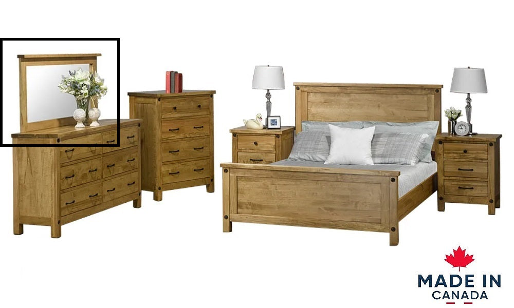 Solid Wood Maple Bedroom Set - Mule Mirror