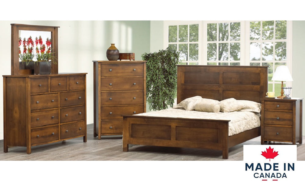 Solid Wood Maple Canadian-Made Bedroom Furniture Set - Harbourside Twin Bed