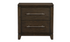 Solid Wood and Ash Veneer Bedroom Set - Dark Brown - 2 Drawer Night Table