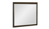 Solid Wood and Ash Veneer Bedroom Set - Dark Brown - Flat Mirror