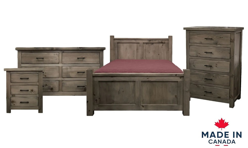 Solid Wooden Bedroom Set - 4 Post Double Bed