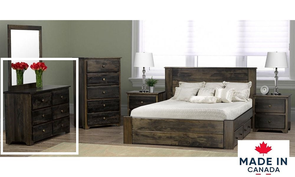 Solid Wooden Maple Bedroom Set - 6 Drawers Dresser