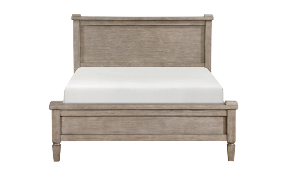 Solid Oak Wood Bedroom Furniture Set - Gray Oak