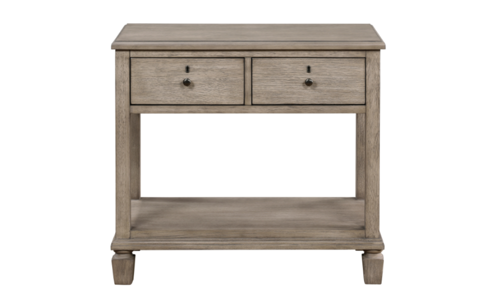 Solid Oak Wood Bedroom Furniture Set - Gray Oak