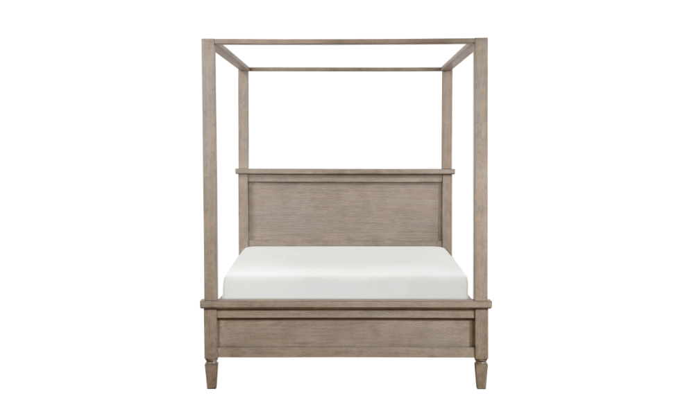 Solid Oak Wood Bedroom Furniture Set - Gray Oak