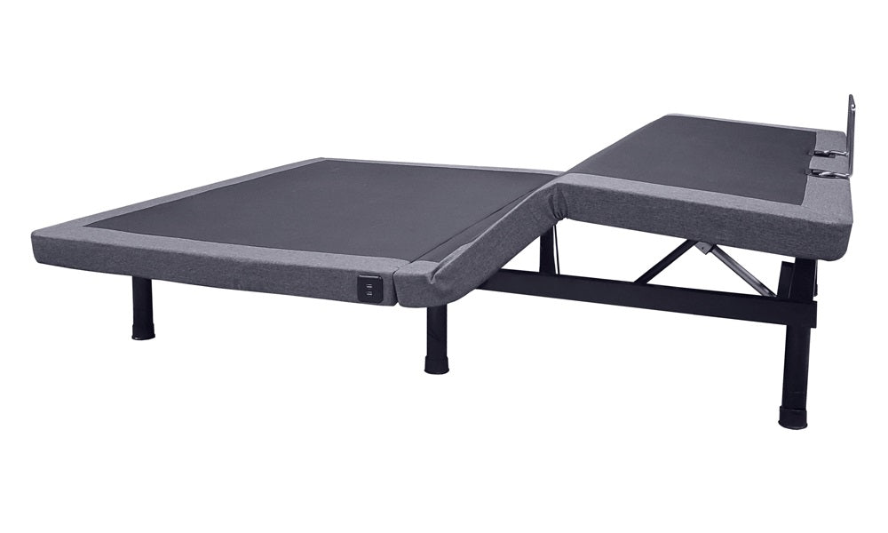 Electric Adjustable Platform Bed with Massage & USB - Grey