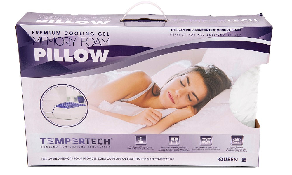 Tempertech Gel-Layered Memory Foam Pillow