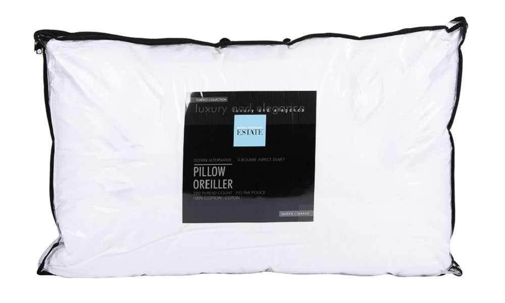 Tuxedo Stripe Micro Cluster Gel Fibre Pillow - Queen