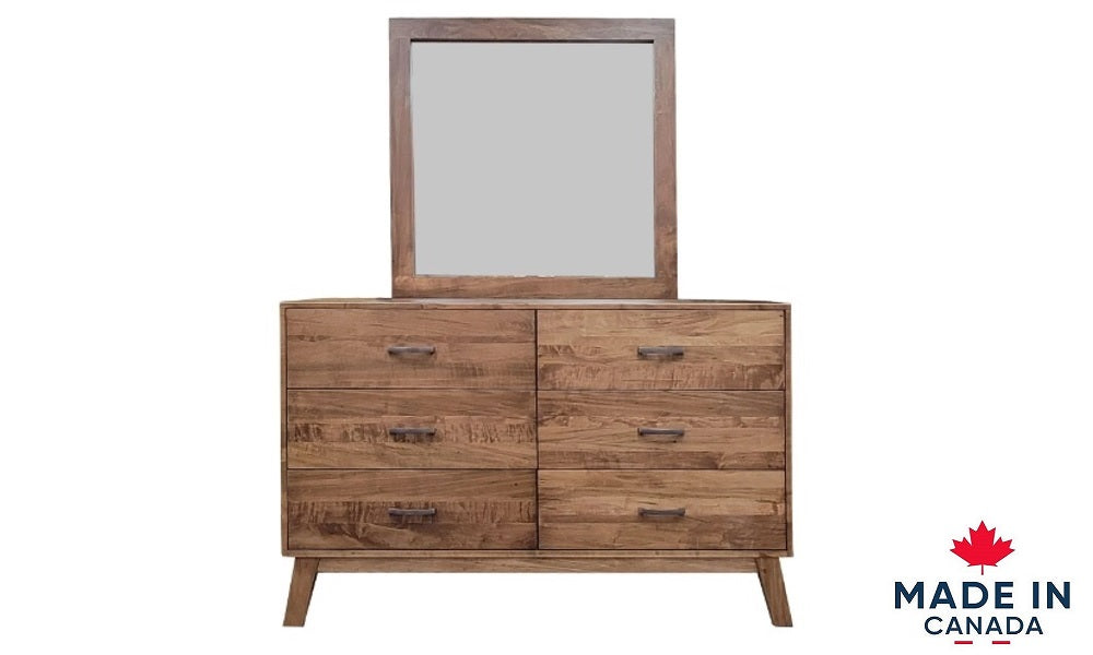 Wooden Maple Bedroom Set - 6 Drawer Dresser